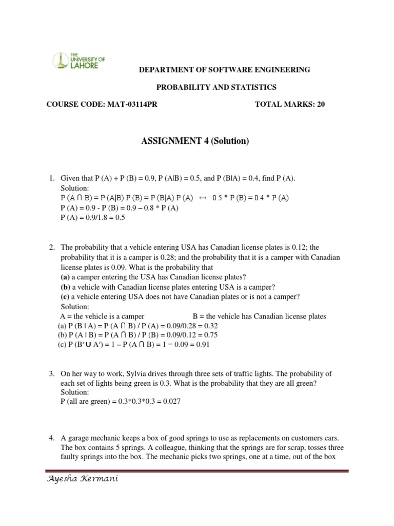 Ass # 4, SE (Solution) | PDF | Automotive Industry | Transportation ...