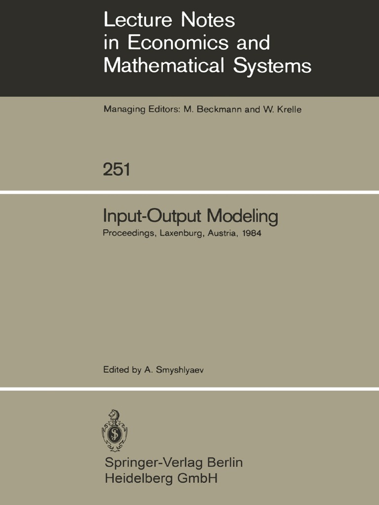 Input Output Modelling | Download Free PDF | Input–Output Model | Economics
