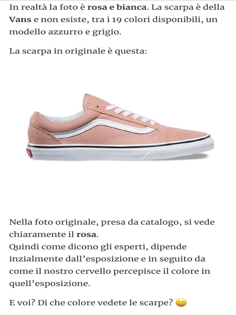 scarpa vans rosa e bianca