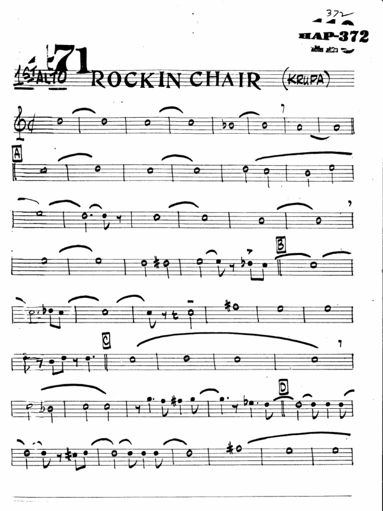 Rockin Chair Big Band Chart PDF