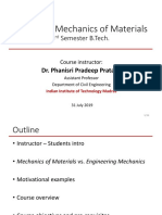 IIT Madras CE 2310 Mechanics of Materials Course Overview