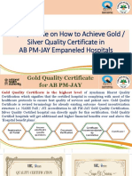 A Quick Guide On How To Achieve Gold / Silver Quality Certificate