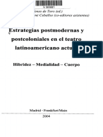 Estrategia Posmodernas y Poscoloniales en Le Teatro Latinoamericano PDF