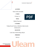 Modelo de Intervención Institucional Funcional en Trabajo Social