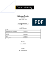 Assignment 2: Malaysian Studies