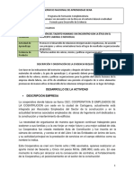 Informe Analisis de Valores Mision y Politicas Organizacionales