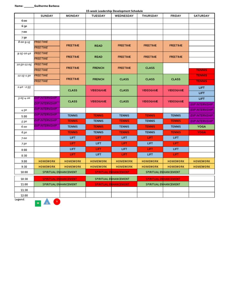 15-Week Leadership Development Plan | PDF | Sports | Leisure