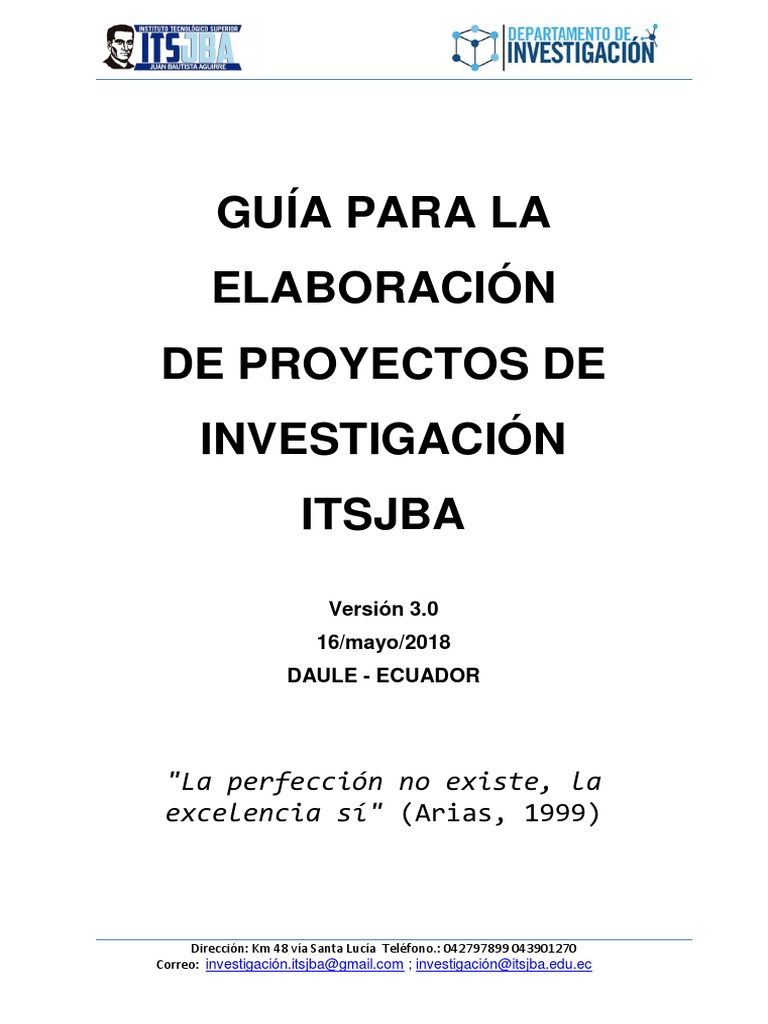 Guia para Proyectos de Investigacion PDF | PDF | Muestreo (Estadísticas ...