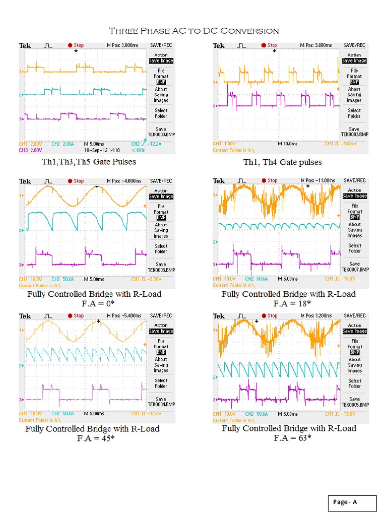 Three Phase AC To DC Conversion: Page - A | PDF