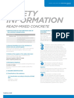 Safety Information: Ready-Mixed Concrete
