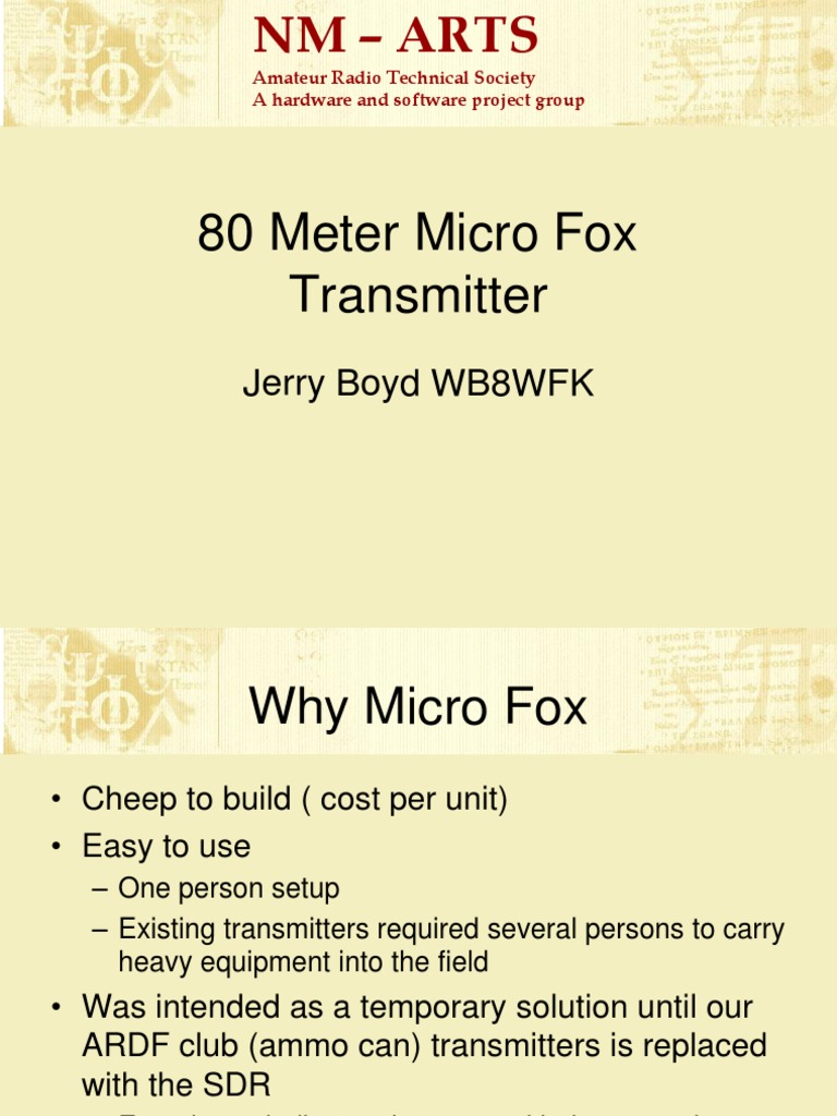 80 Meter Micro Fox Transmitter Overview | PDF | Random Access Memory ...