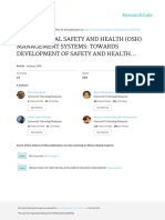 Occupational Safety and Health (Osh) Management Systems: Towards Development of Safety and Health..