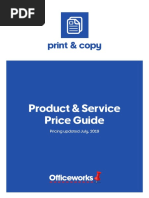 Print and Copy Price Guide