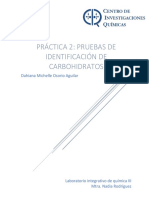 Reporte 2: Pruebas de Identificación de Carbohidratos