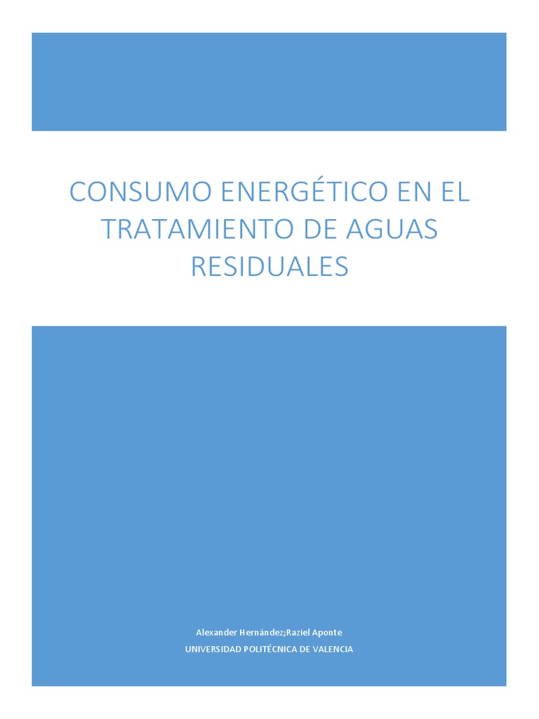 Agua y Energia FINAL | PDF | Tratamiento de aguas residuales | Aguas ...