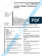 NBR 07481 1990 Tela de Aco Soldada Armadura para Concreto PDF