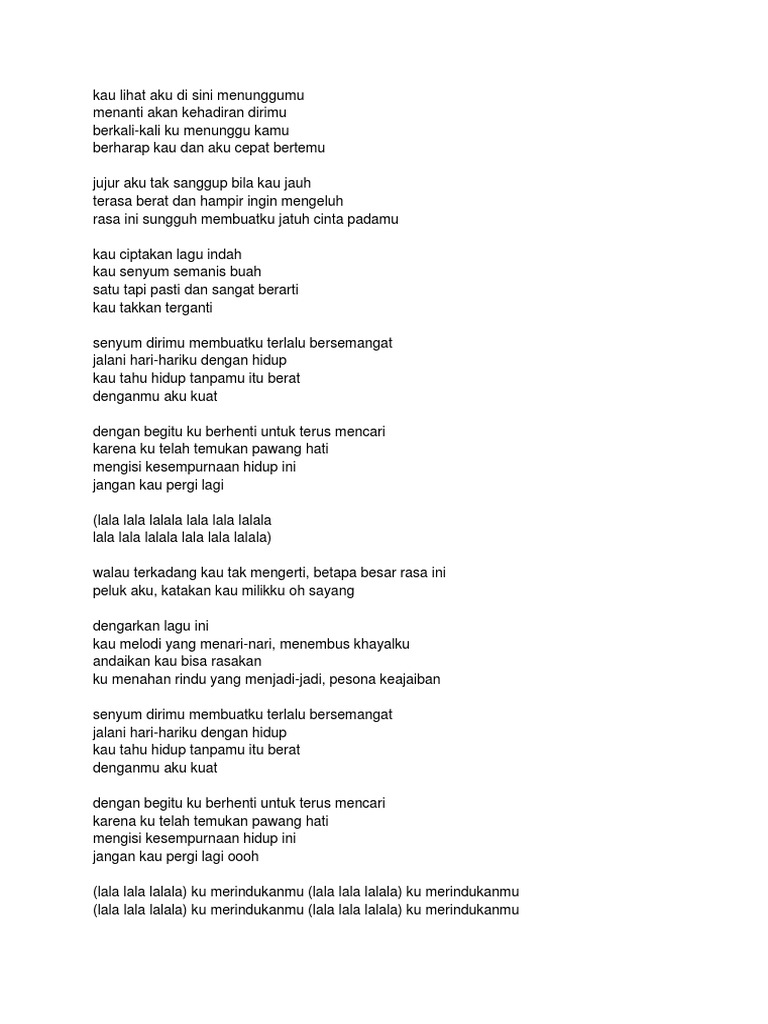 Lirik Lagu Merindukanmu Dash Uciha