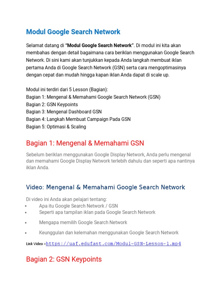 Panduan Lengkap Google Search Network | PDF