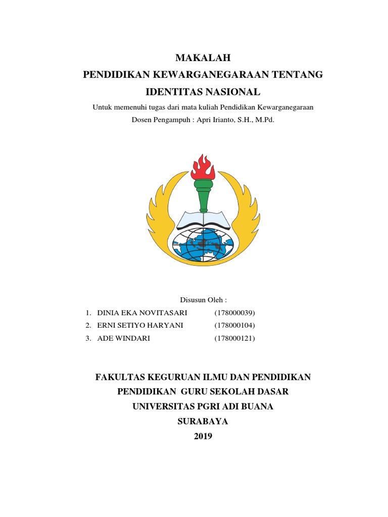Makalah Pendidikan Kewarganegaraan Tentang Identitas Nasional