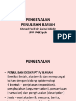 PENGENALAN PENULISAN ILMIAH