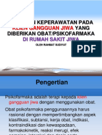 Obat Psikofarmaka untuk Gangguan Jiwa