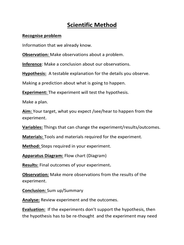 Scientific Method: Information That We Already Know | PDF