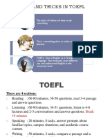 Tips and Tricks in TOEFL