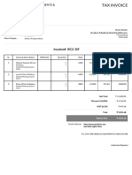 Citi Care medical equipment invoice