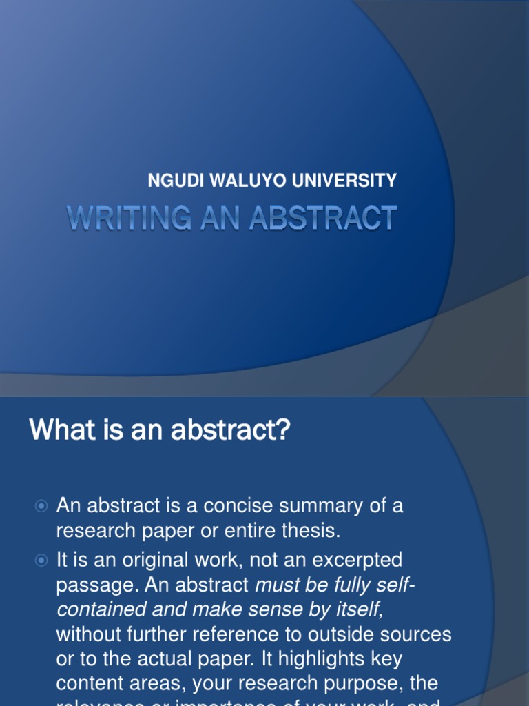 Understanding Research Abstracts | PDF