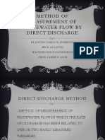 Method of Measurement of Wastewater Flow by Direct Discharge