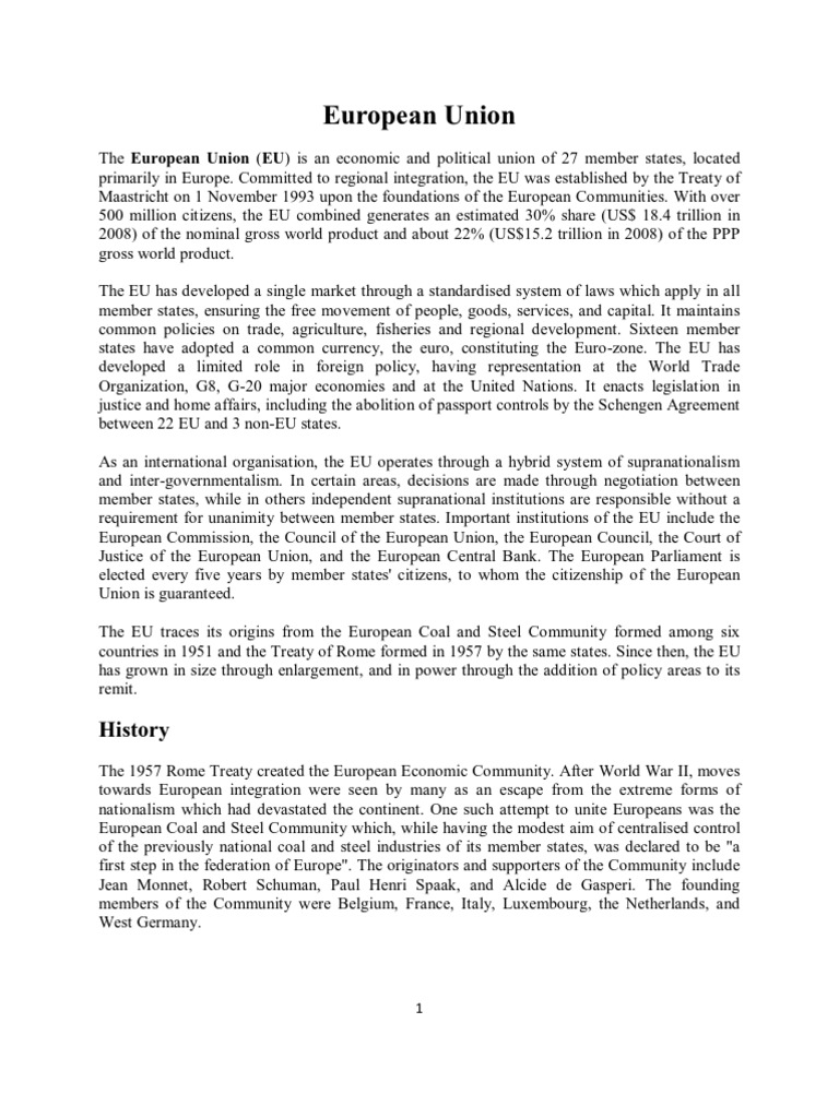 European Union | PDF | European Union | Enlargement Of The European Union