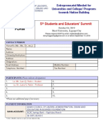 Registration Form: 5 Students and Educators' Summit