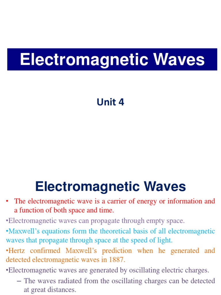 Waves Unit 4 Radiation Waves