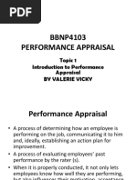 BBNP4103 Performance Appraisal: Topic 1 Introduction To Performance Appraisal by Valerie Vicky