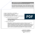 212 Attachment Work Experience Sheet