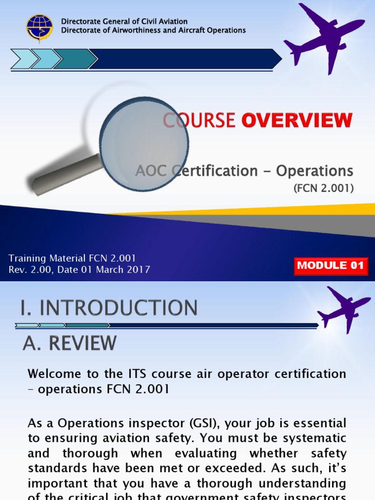 Overview Air Operator Certificate (AOC) Certification Process PDF