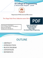 The Oxford College of Engineering: Two Stage Solar Power Induction Motor Drive For Water Pumping