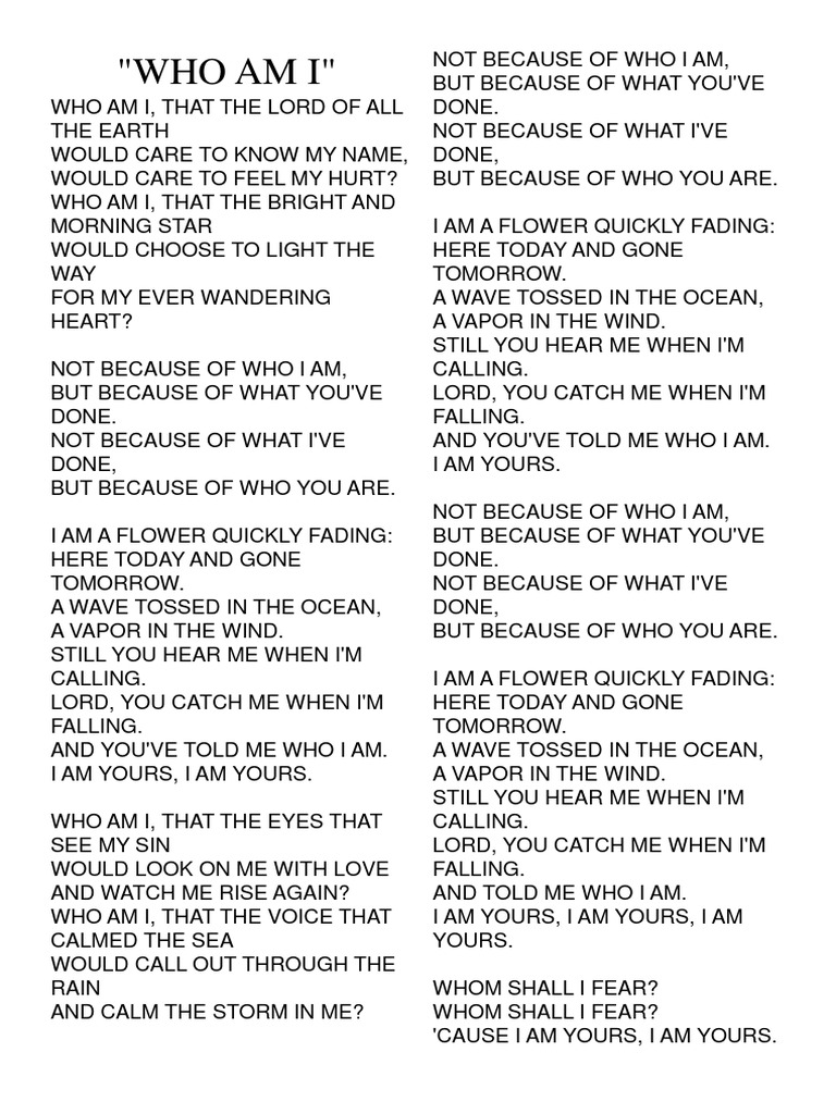 Who Am I | PDF