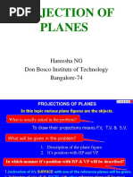 Projection of Planes: Hareesha NG Don Bosco Institute of Technology Bangalore-74