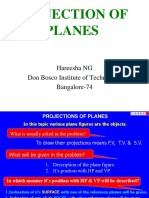 Projection of Planes: Hareesha NG Don Bosco Institute of Technology Bangalore-74