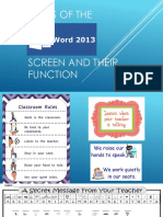 Parts of The: MS WORD 2013