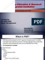 Technology Education & Research Integrated Institution: Presentation On PHP