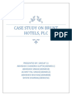 Solved Case of Brunt Hotel