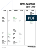 Class Schedule: Lewis Center