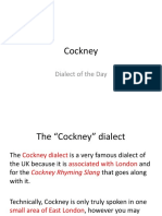 dialect of the day - cockney