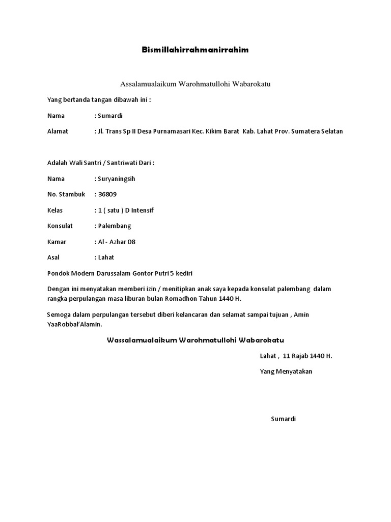Surat Mandat Tidak ada komentar untuk Contoh Surat Mandat.
