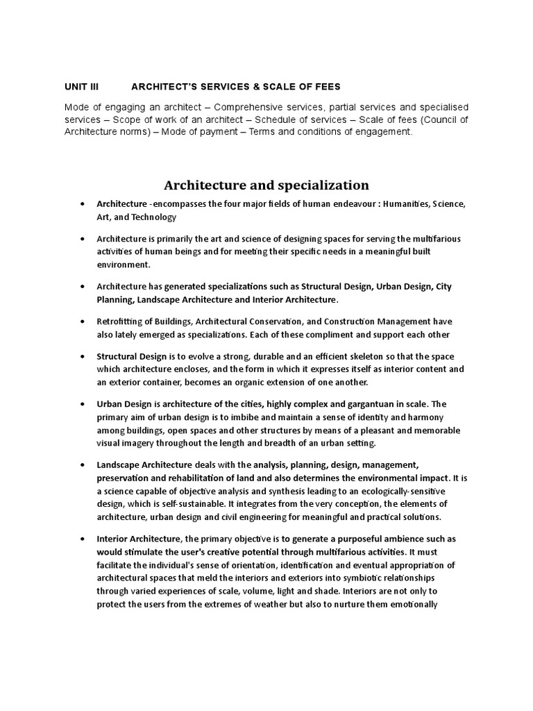 Conditions of Engagement and Scale of Charges Preamble | PDF 
