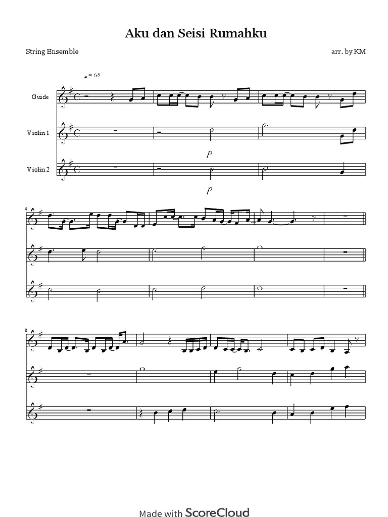 String Ensemble Guide: Violin Parts | PDF