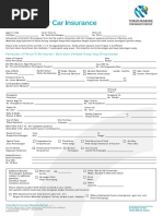 Private Motor Car Insurance Form