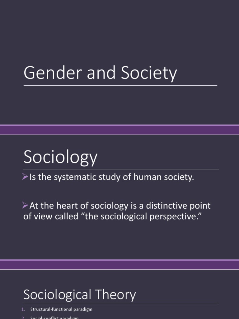 Gender and Society | PDF | Science & Mathematics